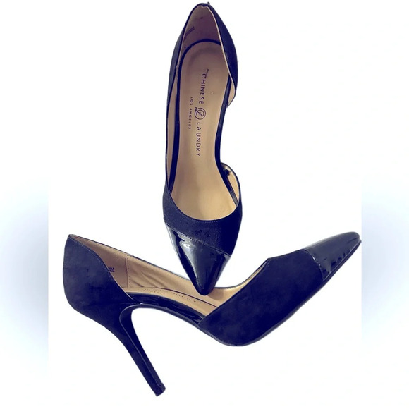 Chinese Laundry Suede and Paten Leather Pumps  Size 9 - Picture 1 of 7